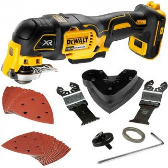 Mултифункционален инструмент DEWALT DCS356N + 30 аксесоара, 18 V, 0-20000 об./мин.