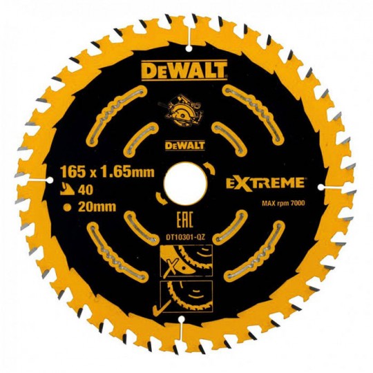 Диск за рязане на дърво 165 х 20, Z40 DEWALT DT10301 Диск за рязане на дърво 165 х 20, Z40 DEWALT DT10301