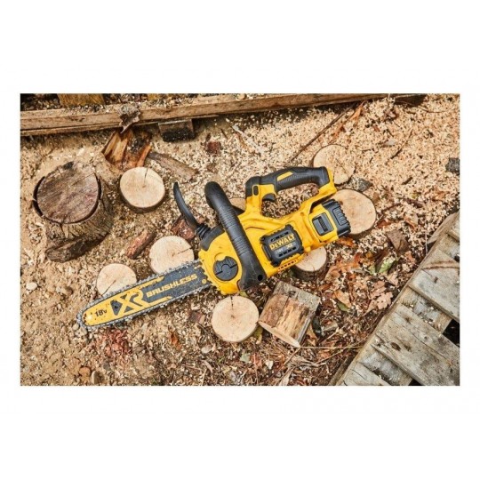 Трион акумулаторен безчетков верижен DEWALT DCM565P1, 18V, 30 см