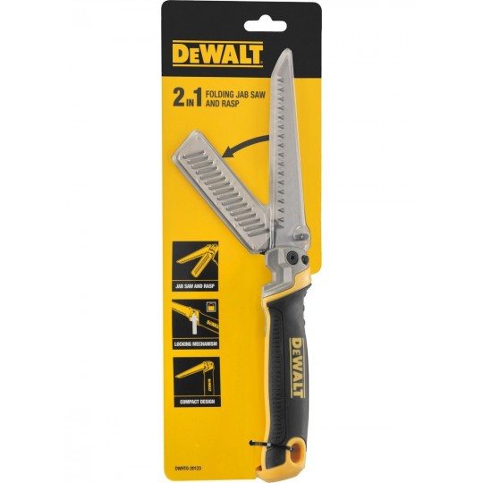 Трион ръчен сгъваем за гипсокартон с ренде DEWALT DWHT0-20123