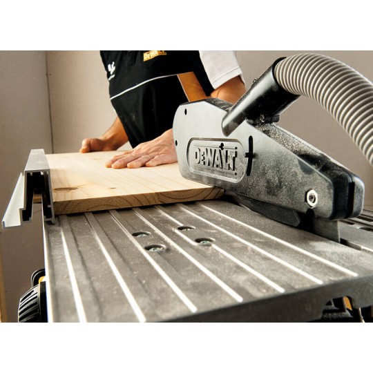 Настолна отрезна машина с горен  плот и изтегляне D27113, DEWALT, 305мм диск, 1600W