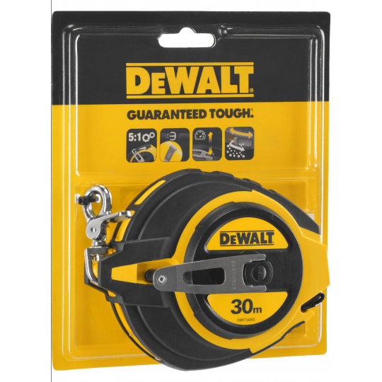 Ролетка геодезична DEWALT DWHT0-34093, 30 м/13 мм, метална лента