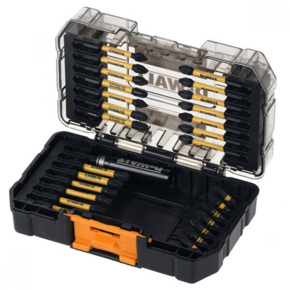 Комплект накрайници, ударни и магнитен държач, 28 части, DEWALT DT70902T McLAREN F1