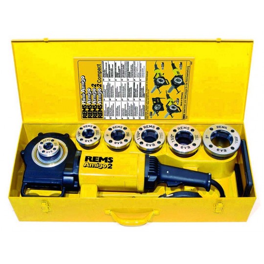 Винторезка електрическа к - кт REMS Amigo 2 Set, R 1/2 - 3/4 - 1 - 1 1/4 - 1 1/2 - 2 Винторезка електрическа к - кт REMS Amigo 2 Set, R 1/2 - 3/4 - 1 - 1 1/4 - 1 1/2 - 2