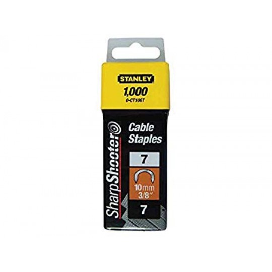 Скоби за текер Тип 7, за кабел, 6 x 14 мм, /1000 бр/ STANLEY 1-CT109T