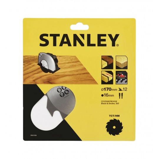 Диск за рязане на дърво 170 /16,  Z12, STANLEY STA13120